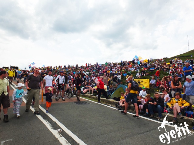Tour De France - Picture of some of the 60,000 supporters on Holme Moss