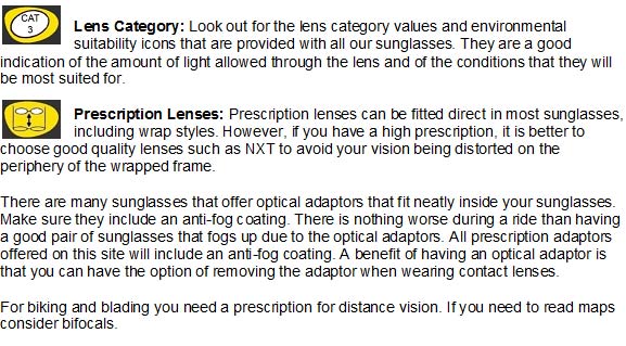 Choosing Eyewear for Sport- Cycling and Mountain Biking Lens Category Prescription Lenses Sports Eyewear men and women 