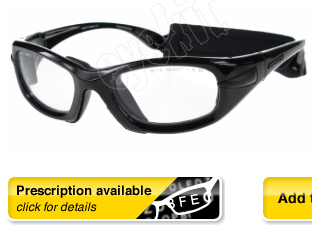 Progear Eyeguard sports prescription safety glasses
