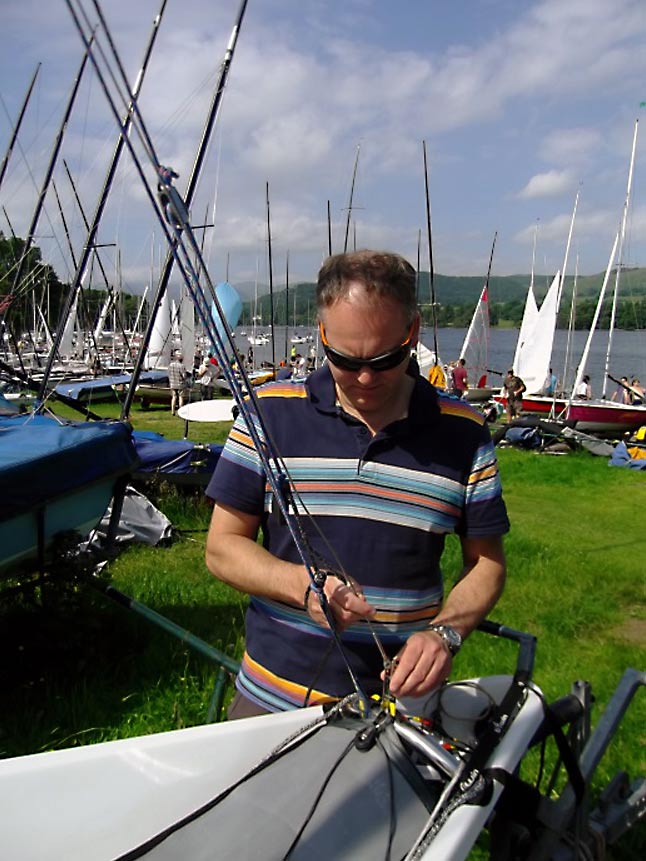 Preparing for the Birkett sailing race wearing Julbo sunglasses