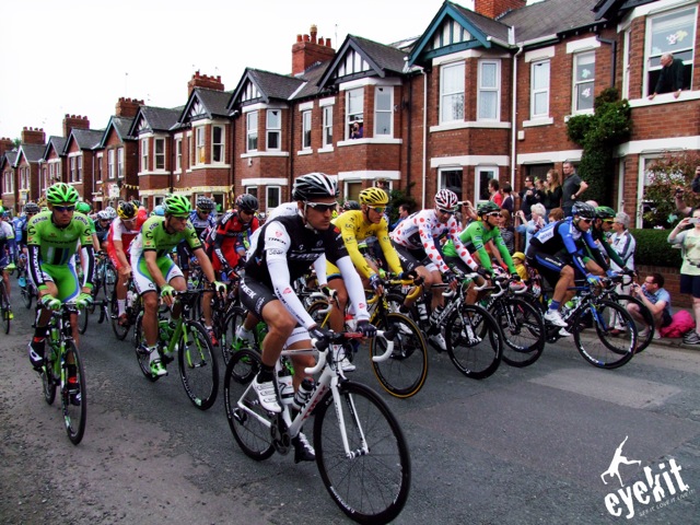 Tour De France York with Yellow green and polka dot jersey at front