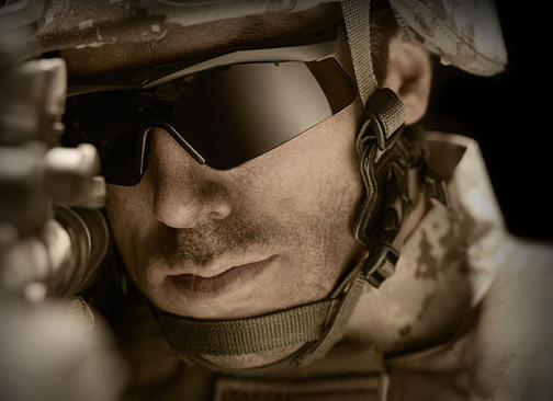 Revision sunglasses and goggles designed for the military and other security services