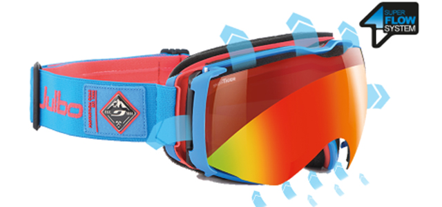 Julbo Aerospace goggles showing their super flow system