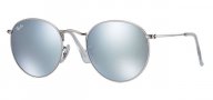 Ray Ban ROUND METAL RB3447 - Silver Flash - Silver  - 140