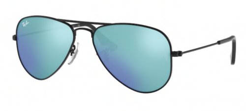 AVIATOR JUNIOR - Blue Mirror - Black - 125