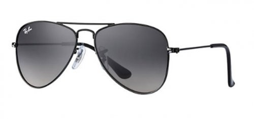 AVIATOR JUNIOR - Gradient grey - Shiny Black - 130
